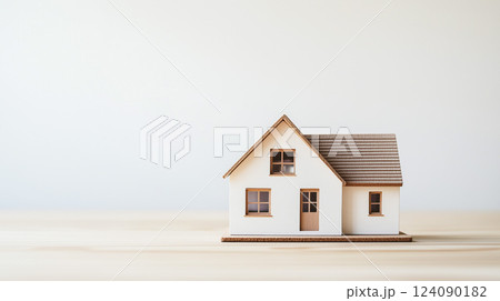 ミニチュアの家、コピースペース（生成AI画像） 124090182