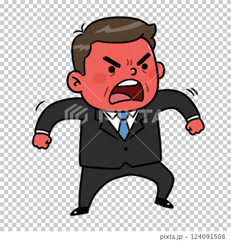 怒る上司 124091508