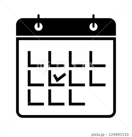 シンプルなカレンダーのアイコン 124091510
