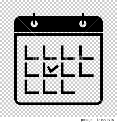 シンプルなカレンダーのアイコン 124091510
