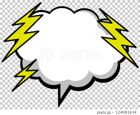 Speech bubble illustration of angry or yelling in comics, etc. 124091634