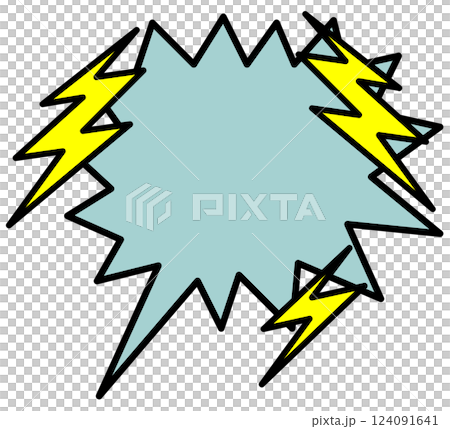 Speech bubble illustration of angry or yelling in comics, etc. 124091641