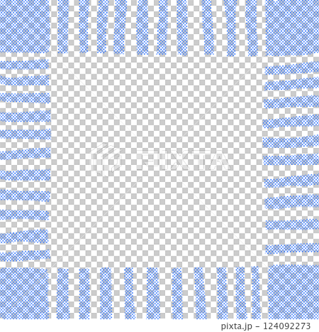 爽やかな青色フレームの背景 124092273