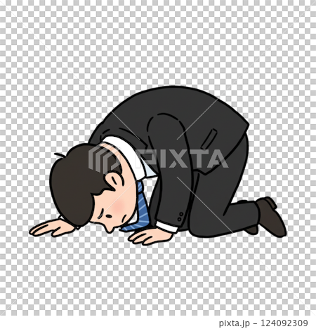 土下座するサラリーマン 124092309