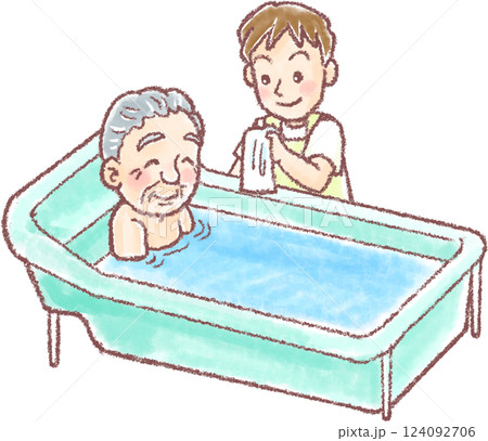 入浴介助_男性介護士 124092706