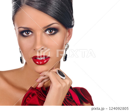Elegant fashionable lady 124092805