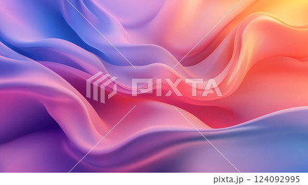 Stunning Abstract Background of Warm and Cold Colors with Photorealistic Textures, Smooth Gradients, and Organic Shapes for Artistic Projects and Digital Use 124092995