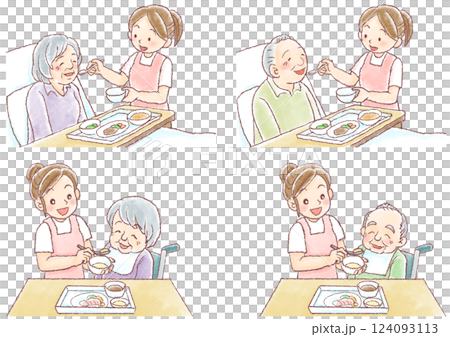 介護_食事介助_セット 介護_食事介助_セット 124093113