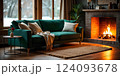 Contemporary Living Room Table and Sofa 124093678