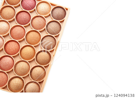 Pastel palette of eyeshadow isolated on white background Pastel palette of eyeshadow isolated on white background 124094138