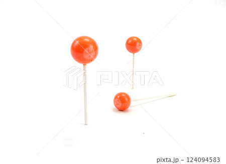 Blank red caramel lollipop mock up, different views. 124094583