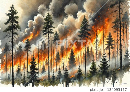 山火事・森林火災 124095157