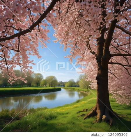 桜のある風景 124095305