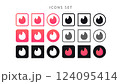 Set of tinder logo in different shape. Vector icons isolated on white background 124095414