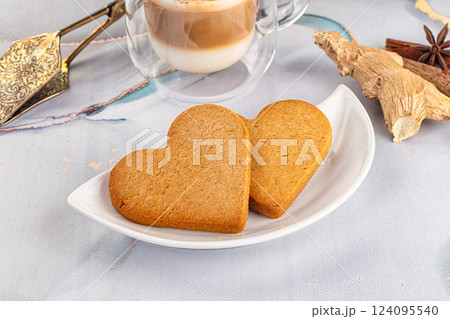 Sweet ginger cookies for snack Sweet ginger cookies for snack 124095540