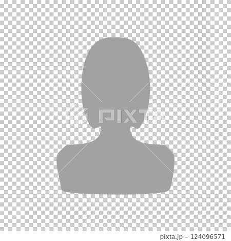 Too thin woman bob cut silhouette illustration gray Too thin woman bob cut silhouette illustration gray 124096571