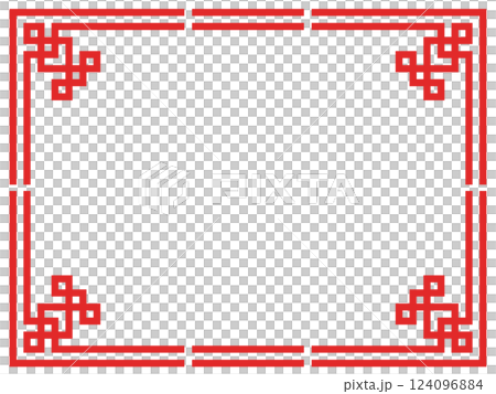 サイバーパンクな中華風ドット絵の背景 レッド サイバーパンクな中華風ドット絵の背景 レッド 124096884