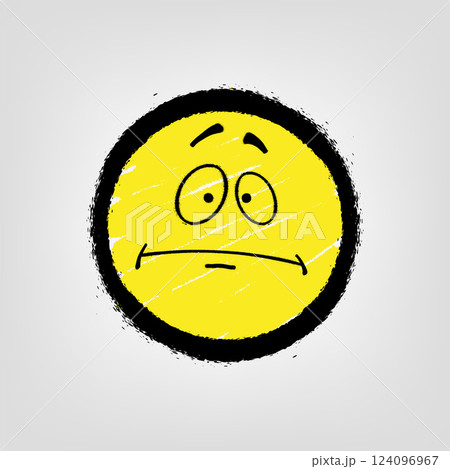 Graffiti emoticon. Smiling face painted spray paint. Vector illustration Graffiti emoticon. Smiling face painted spray paint. Vector illustration 124096967