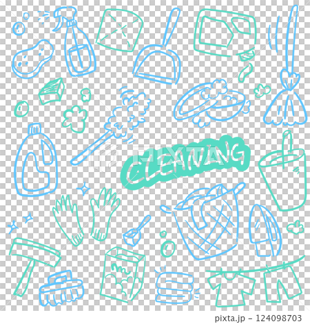 Hand-Drawn Cleaning and Housekeeping Icon Set Hand-Drawn Cleaning and Housekeeping Icon Set 124098703