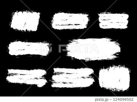 Grunge paint strokes. Vector elements set. Grunge paint strokes. Vector elements set. 124099502
