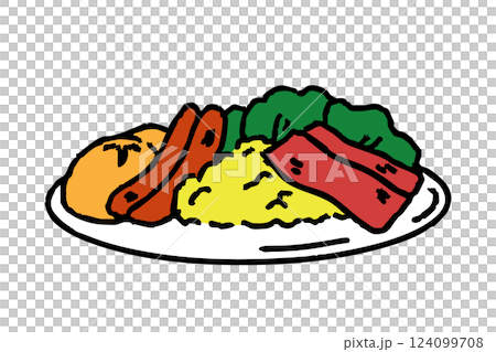Western food Scrambled eggs set Western food Scrambled eggs set 124099708