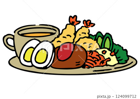 洋食_ハンバーグプレートセット 洋食_ハンバーグプレートセット 124099712