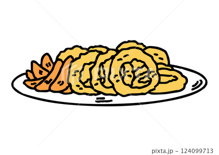 洋食 フライドポテト オニオンリング セット 124099713