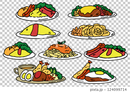 Western food set 124099714