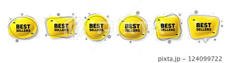 Best sellers tag. Speech bubble 3d icons set. Special offer price sign. Advertising discounts symbol. Best sellers chat talk message. Speech bubble banners with comma. Text balloons. Vector Best sellers tag. Speech bubble 3d icons set. Special offer price sign. Advertising discounts symbol. Best sellers chat talk message. Speech bubble banners with comma. Text balloons. Vector 124099722