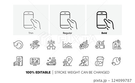 Business meeting, Analytics graph and Recovery data line icons. Pack of Trade infochart, Training results, Takeaway coffee icon. Car registration, Charging time, Auction pictogram. Line icons. Vector Business meeting, Analytics graph and Recovery data line icons. Pack of Trade infochart, Training results, Takeaway coffee icon. Car registration, Charging time, Auction pictogram. Line icons. Vector 124099787