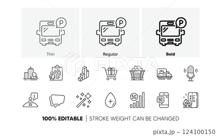 5g wifi, Speech bubble and Inspect line icons. Pack of Property agency, Oil serum, Coal trolley icon. Interview, Magic wand, Fingerprint pictogram. Shopping cart, 3d chart, Bus parking. Vector 5g wifi, Speech bubble and Inspect line icons. Pack of Property agency, Oil serum, Coal trolley icon. Interview, Magic wand, Fingerprint pictogram. Shopping cart, 3d chart, Bus parking. Vector 124100150