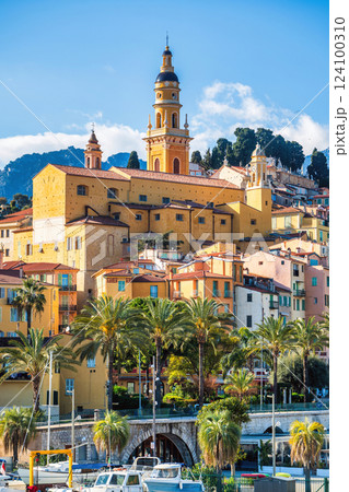 Menton village old town during spring 124100310