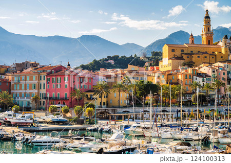 Menton village old town during spring Menton village old town during spring 124100313