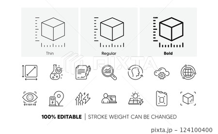 Globe, Charging station and Canister oil line icons. Pack of Online education, Chemistry lab, Data analysis icon. Cloud computing, Face id, Augmented reality pictogram. Energy inflation. Vector 124100400