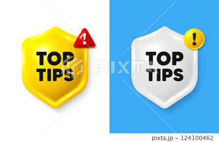 Top tips tag. Shield 3d banner with text box. Education faq sign. Best help assistance. Top tips chat protect message. Shield speech bubble banner. Danger alert icon. Vector Top tips tag. Shield 3d banner with text box. Education faq sign. Best help assistance. Top tips chat protect message. Shield speech bubble banner. Danger alert icon. Vector 124100462