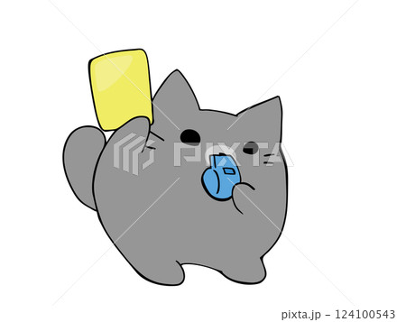 審判 イエローカード ねこ 124100543