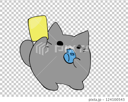 審判 イエローカード ねこ 124100543