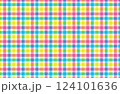手書き風のシンプルなギンガムチェックの背景素材 124101636