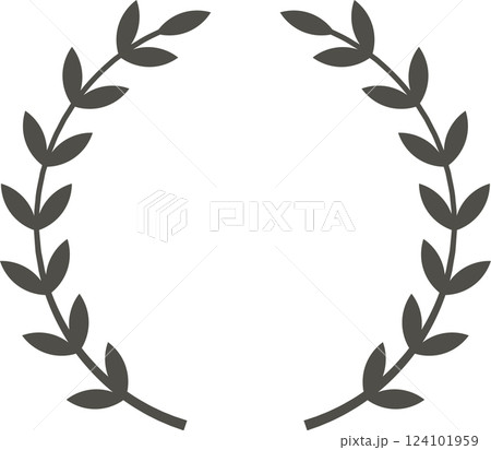 Circular laurel wreath creating a simple and elegant frame, perfect for awards, logos, or decorative elements, symbolizing victory, achievement, and peace Circular laurel wreath creating a simple and elegant frame, perfect for awards, logos, or decorative elements, symbolizing victory, achievement, and peace 124101959