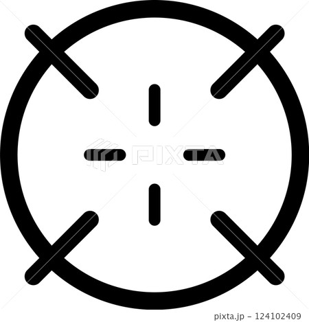 Target symbol featuring crosshairs precisely focusing on the center point, embodying concepts of accuracy, precision in aiming, and the pursuit of achieving goals and hitting the bullseye Target symbol featuring crosshairs precisely focusing on the center point, embodying concepts of accuracy, precision in aiming, and the pursuit of achieving goals and hitting the bullseye 124102409