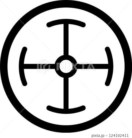 Drone control interface displaying GPS signal and position with a crosshair and circular elements, perfect for indicating location, enhancing targeting, and aiding navigation 124102411