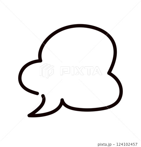 シンプルなフキダシ 124102457