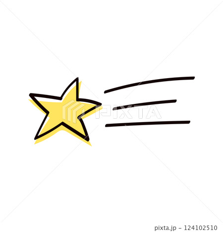 流れ星のイラスト 124102510