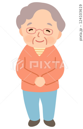 笑顔のシニア女性 表情ポーズ 高齢者 後期高齢者 笑顔のシニア女性 表情ポーズ 高齢者 後期高齢者 124103619