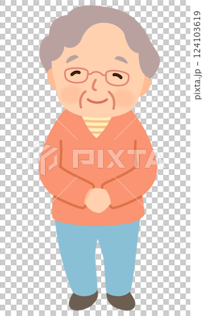 笑顔のシニア女性 表情ポーズ 高齢者 後期高齢者 笑顔のシニア女性 表情ポーズ 高齢者 後期高齢者 124103619