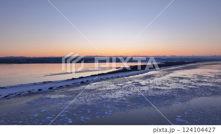 北海道サロマ湖周辺の流氷2025年2月24日汽水湖網走周辺夕焼けサンセット drift-ice 北海道サロマ湖周辺の流氷2025年2月24日汽水湖網走周辺夕焼けサンセット drift-ice 124104427