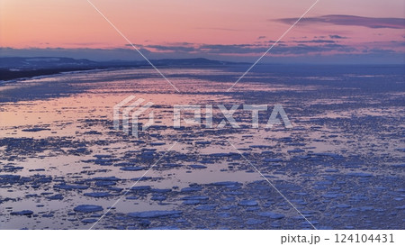 北海道サロマ湖周辺の流氷2025年2月24日汽水湖網走周辺夕焼けサンセット drift-ice 北海道サロマ湖周辺の流氷2025年2月24日汽水湖網走周辺夕焼けサンセット drift-ice 124104431