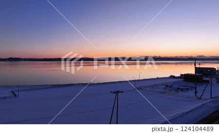 北海道サロマ湖周辺の流氷2025年2月24日汽水湖網走周辺夕焼けサンセット drift-ice 北海道サロマ湖周辺の流氷2025年2月24日汽水湖網走周辺夕焼けサンセット drift-ice 124104489