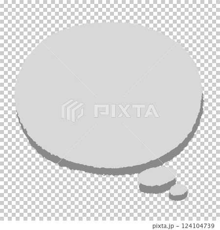 蠟筆狀橢圓形對話泡泡(有陰影) 蠟筆狀橢圓形對話泡泡(有陰影) 124104739