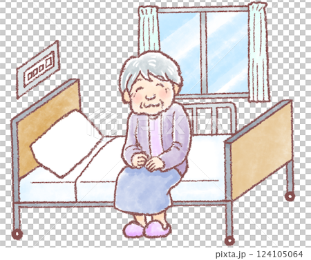 短期住院_高齡女性_護理床 短期住院_高齡女性_護理床 124105064